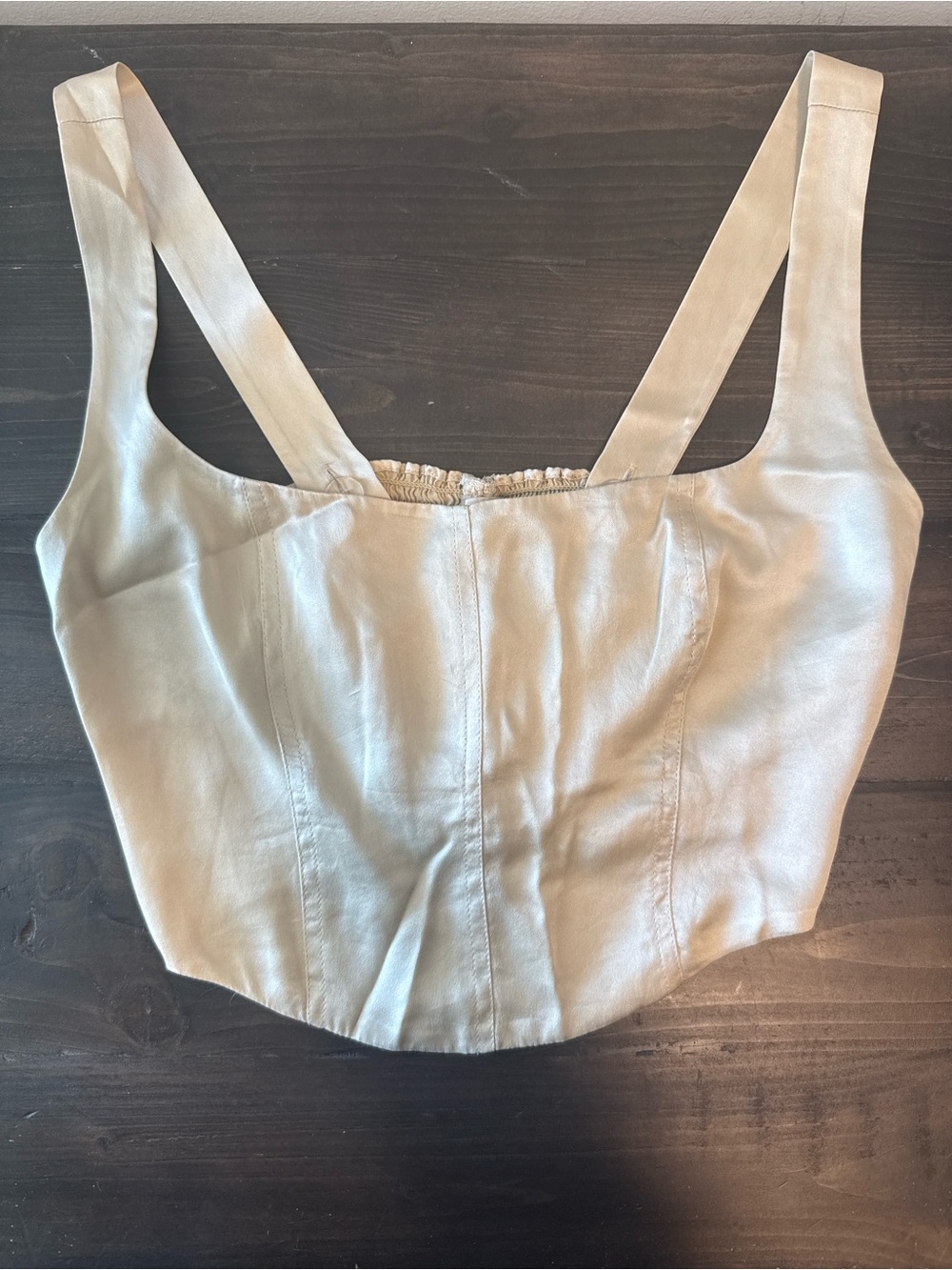 Reformation Champagne Crop Top